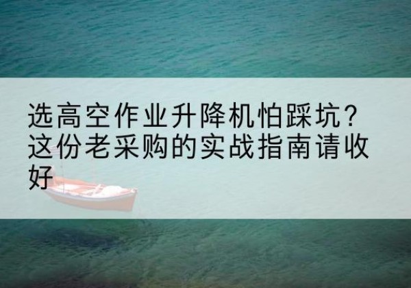 玉环高空作业升降机厂家推荐-选高空作业升降机怕踩坑？这份老采购的实战指南请收好